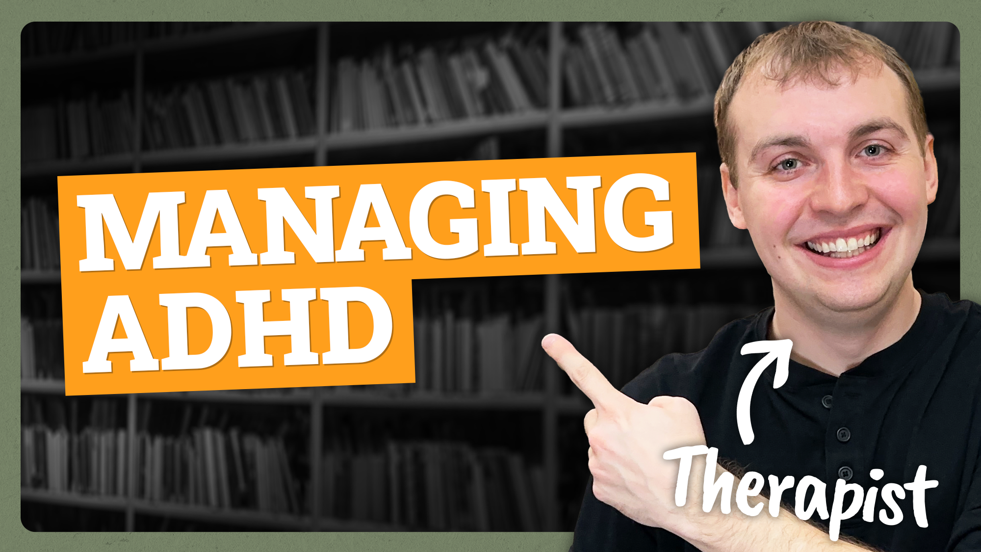 Video thumbnail showing featuring Keegan, a therapist, with text that says Managing ADHD