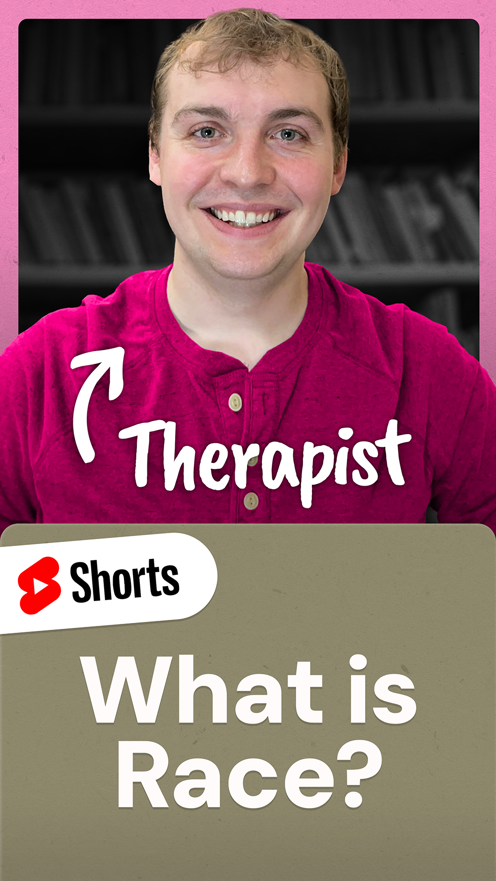 Video thumbnail showing featuring Keegan, a therapist, with text that says What is race?