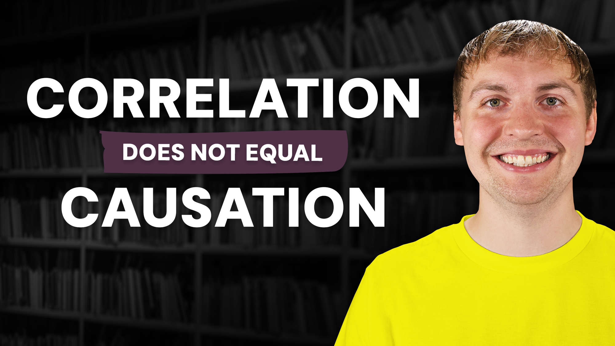 Video thumbnail showing featuring Keegan, a therapist, with text that says Correlation does not equal causation