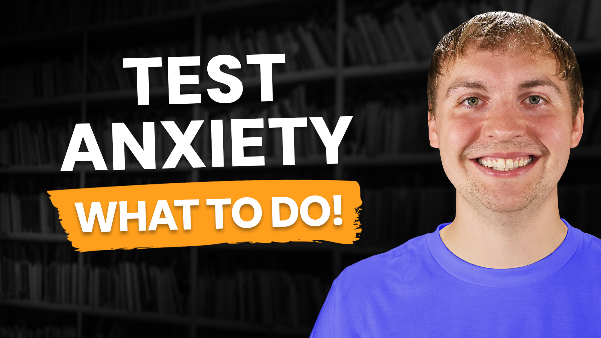 Video thumbnail showing featuring Keegan, a therapist, with text that says Test Anxiety - What to Do!