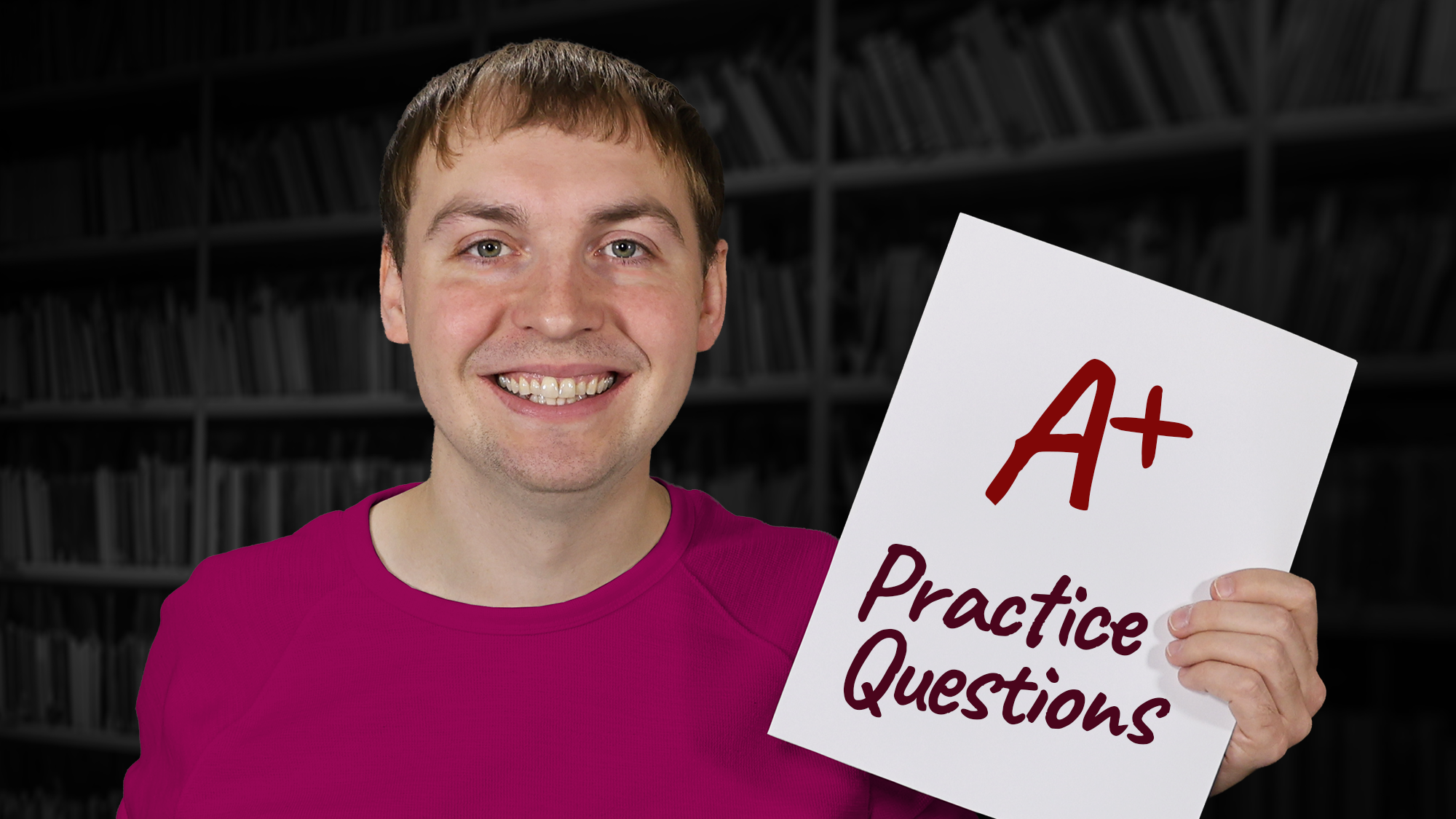 Video thumbnail showing featuring Keegan, a therapist, with text that says A plus Practice Questions