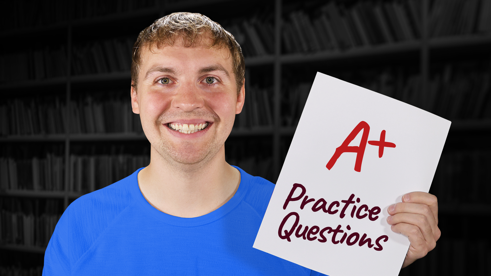 Video thumbnail showing featuring Keegan, a therapist, with text that says A plus Practice Questions