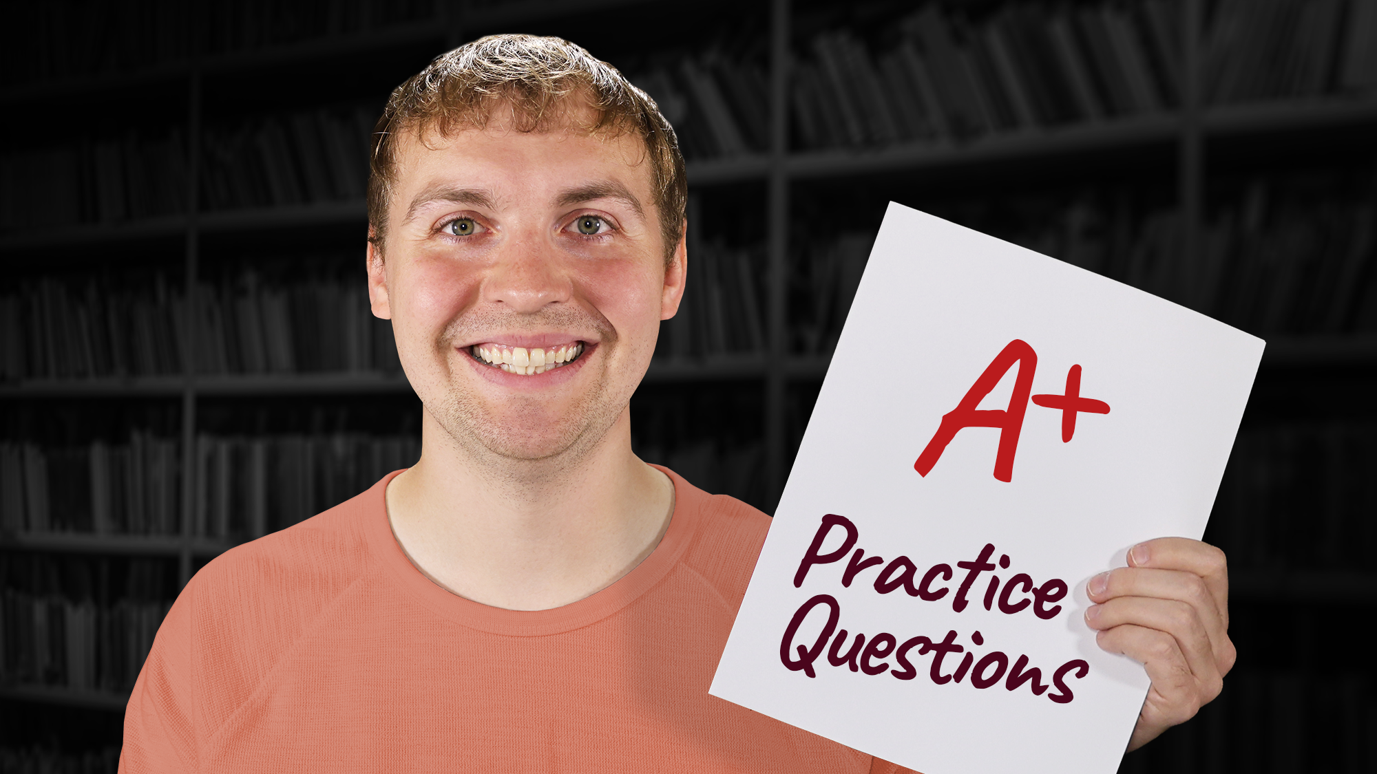Video thumbnail showing featuring Keegan, a therapist, with text that says A plus Practice Questions